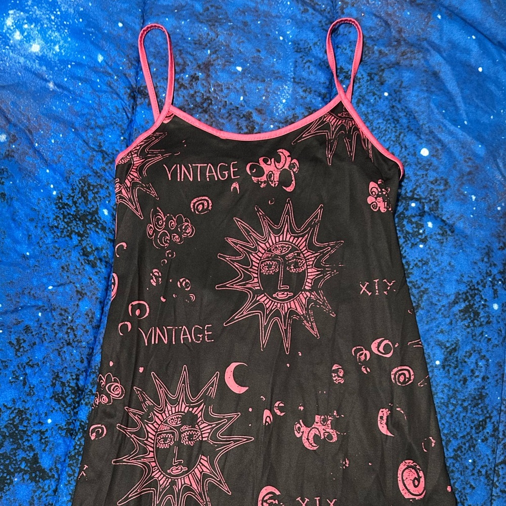 SHEIN Celestial Satin 🌞🌛 Print Mini Camisole Nightgown 💫